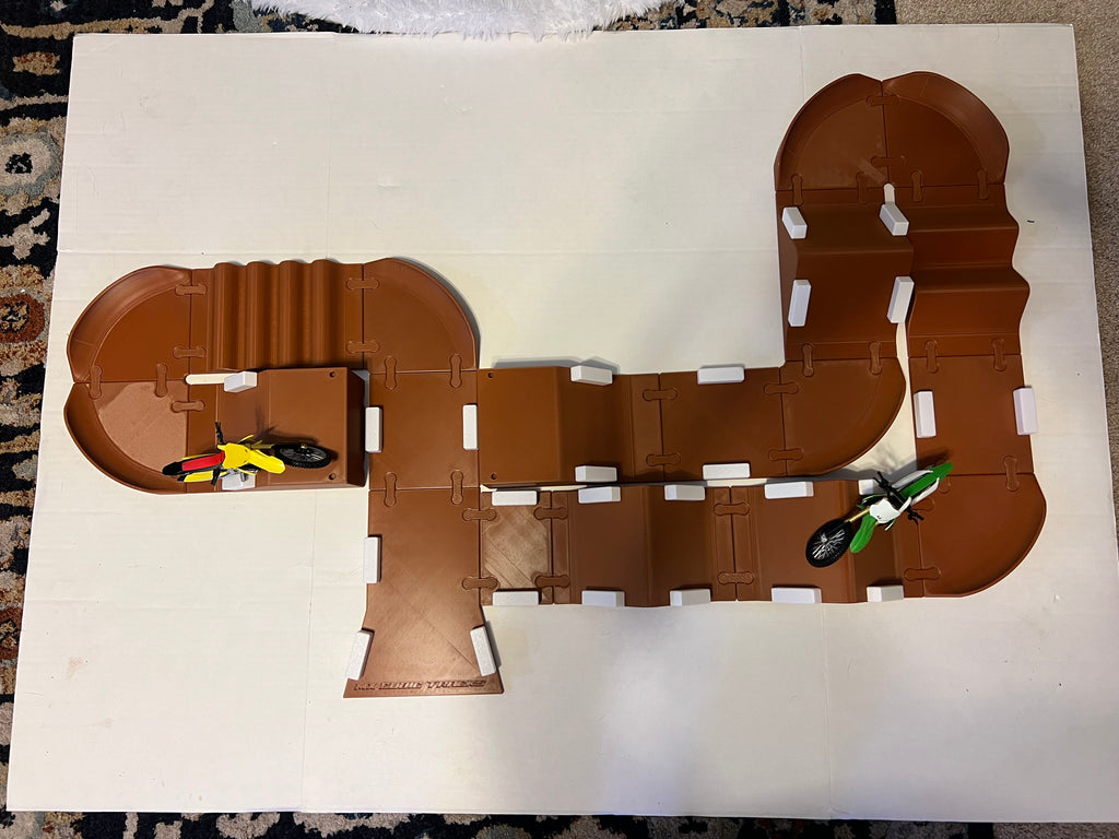 MXCubic Tracks – Modular 3D Printed Motocross Track Set for Kids | Customizable Supercross Layout